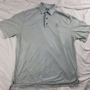 Footjoy Mens Large Gray Short Sleeve Polo Coro De Caza Golf Summer Casual